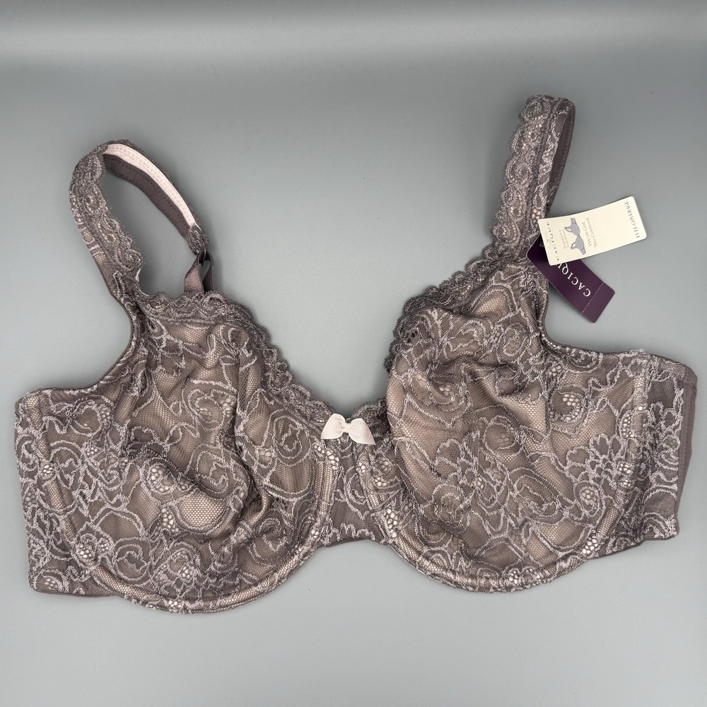 NWT!‎ Cacique Lace Full Coverage Dusty Lavender/ Cream Size 42D